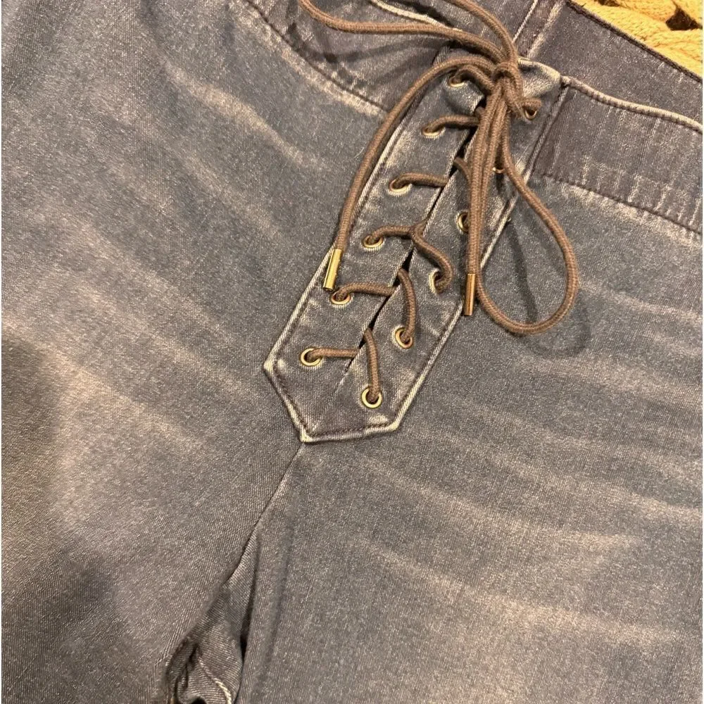 American Eagle Dark wash Pull on 360 next level stretch jeans size 12 - Picture 5 of 7